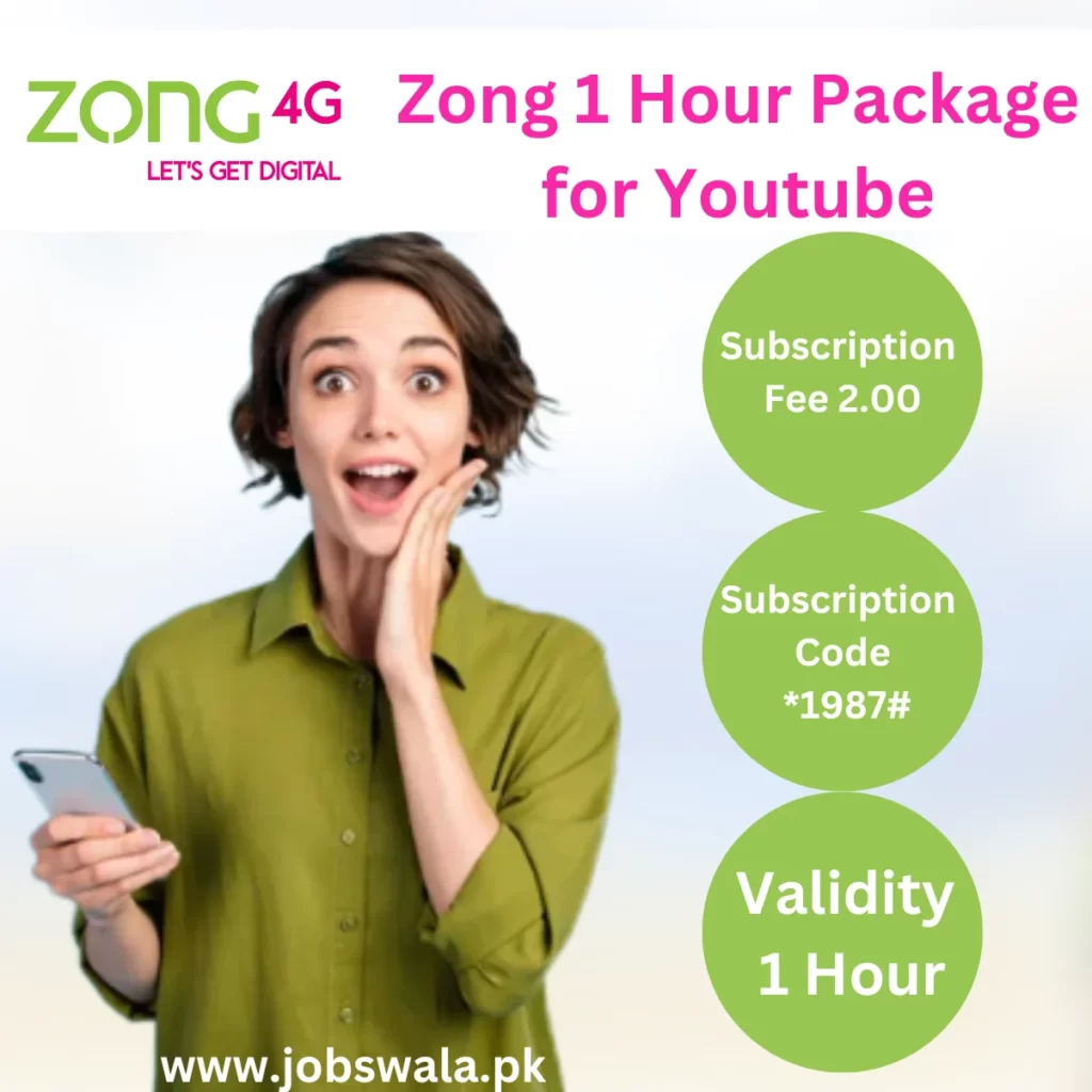 Zong 1 Hour Package for Youtube