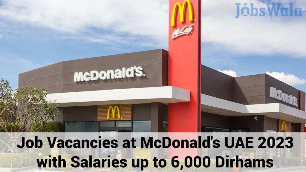 Job Vacancies at McDonald's UAE 2023