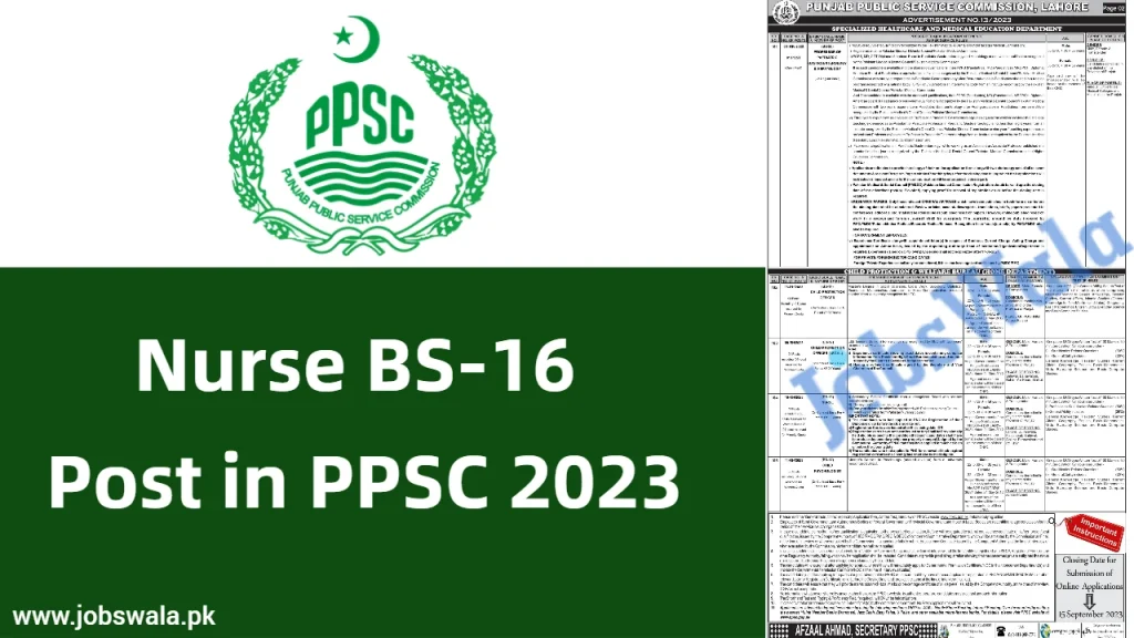 Nurse BS-16 Post in PPSC 2023