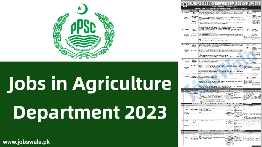 Jobs in Agriculture Department 2023