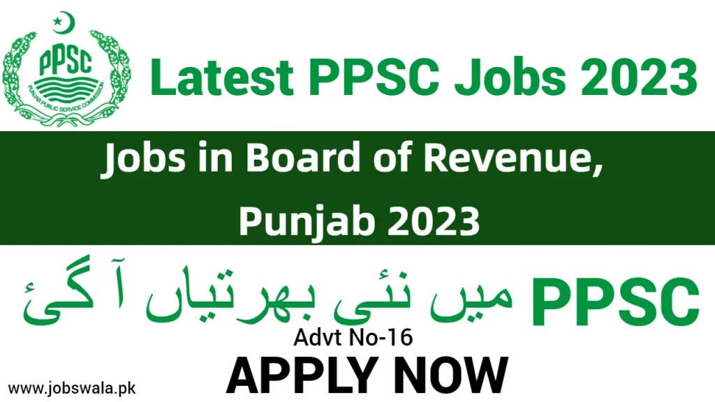 Jobs in Board of Revenue Punjab 2023
