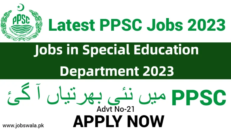 Jobs in Special Education Department 2023