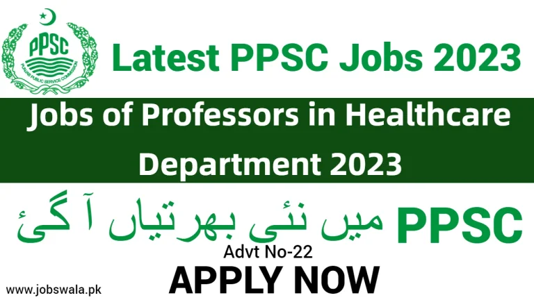Jobs of Professors in Healthcare Department 2023