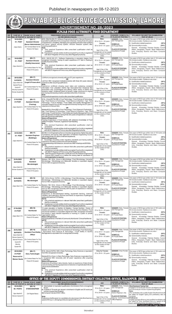 Jobs in Board of Revenue Rajanpur 2023